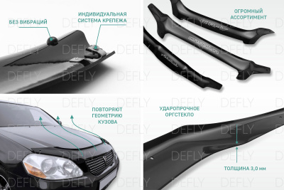 Дефлектор капота Toyota RAV4 (XA10), 1994-2000