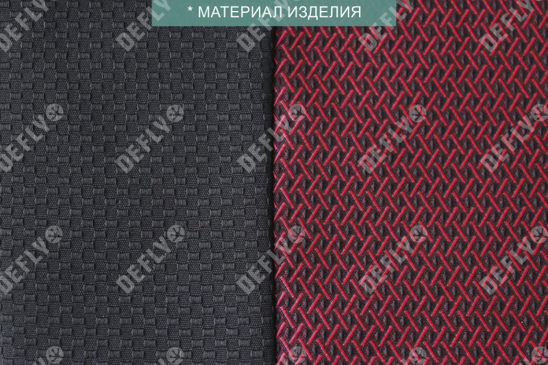 Чехлы на сиденья Lada Niva 4x4 (2121), 2006-2019, 3 двери, дополнительная боковая поддержка, жаккард черный/красный